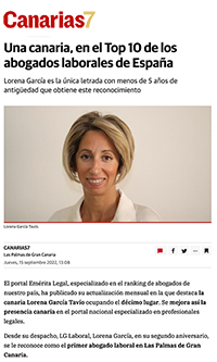 Una canaria, en el Top 10 de los abogados laborales de España - Canarias7